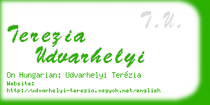terezia udvarhelyi business card