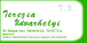 terezia udvarhelyi business card